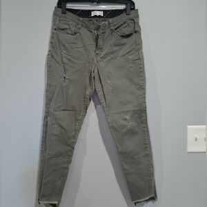 Jolt grey/green distressed jeans